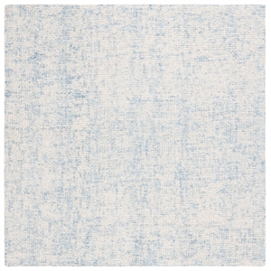 Safavieh Abstract 3'-0&quot x 3'-0&quot Hand Tufted Wool Rug in Light Blue / Ivory