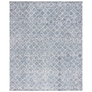 Safavieh Abstract 9'-0&quot x 12'-0&quot Hand Tufted Wool Rug in Blue / Ivory