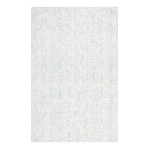 Safavieh Abstract 9'-0&quot x 12'-0&quot Hand Tufted Wool Rug in Light Blue / Ivory