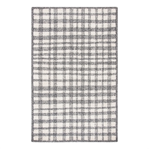 Safavieh Abstract 2'-0&quot x 3'-0&quot Hand Tufted Wool Rug in Ivory / Black