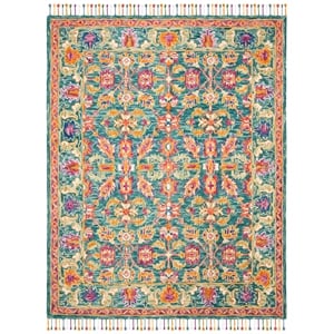 Safavieh Aspen 9'-0&quot x 12'-0&quot Hand Tufted Wool Rug in Turquoise / Purple
