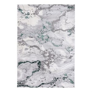 Safavieh Craft 10'-6&quot x 14'-0&quot Power Loomed Polypropylene Rug in Gray / Green