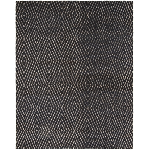 Safavieh Bohemian 10'-0&quot x 14'-0&quot Hand Woven Jute and Cotton Rug in Black/ Ivory