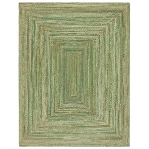 Safavieh Cape Cod 9'-0&quot x 12'-0&quot Hand Woven Jute and Cotton Rug in Green/Natural