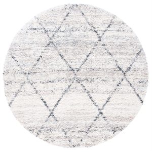 Safavieh Fontana Shag  800 12'-0&quotx12'-0&quot PowerLoomedPolypropyleneRuginGray/Ivory