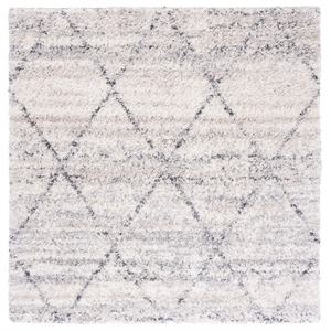 Safavieh Fontana Shag  800 12'-0&quotx12'-0&quot PowerLoomedPolypropyleneRuginGray/Ivory