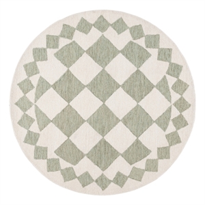 Safavieh Ebony 6'-0&quot x 6'-0&quot Hand Tufted Wool and Jute Rug in Green / Ivory