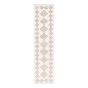 Safavieh Ebony 2'-3&quot x 9'-0&quot Hand Tufted Wool and Jute Rug in Beige / Ivory