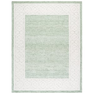 Safavieh Ebony 9'-0&quot x 12'-0&quot Hand Tufted Wool Rug in Green / Ivory