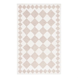 Safavieh Ebony 4'-0&quot x 6'-0&quot Hand Tufted Wool and Jute Rug in Beige / Ivory