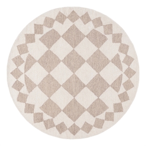 Safavieh Ebony 6'-0&quot x 6'-0&quot Hand Tufted Wool and Jute Rug in Beige / Ivory