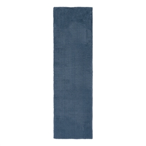 Safavieh Faux Rabbit Fur 2'-3&quot x 8'-0&quot Power Loomed Polyester  Rug in Dark Gray