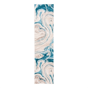 Safavieh Meadow 500 2'-0&quot x 7'-0&quot Power Loomed Polypropylene Rug in Beige / Blue