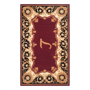 Safavieh Naples 5'-0&quot x 8'-0&quot Hand Tufted Wool Rug in Maroon / Beige