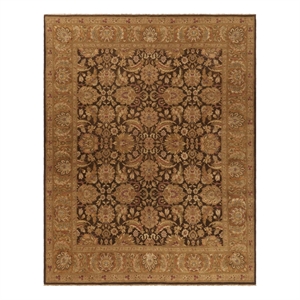 Safavieh Old World 6'-0&quot x 9'-0&quot Hand Knotted Wool Rug in Brown / Gold
