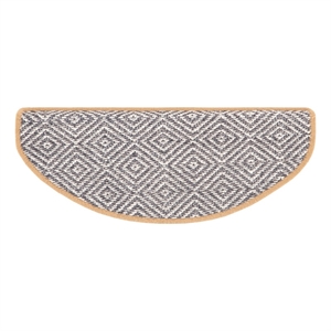 Safavieh Stair Treads 0'-9&quot x 2'-2&quotHand Loomed Polypropylene Rug in Natural/Gray