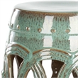 Safavieh Blue Green Ceramic Double Coin Stool in Blue