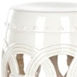 Safavieh White Ceramic Double Coin Stool in White
