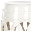 Safavieh White Ceramic Double Coin Stool in White