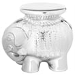 Safavieh Ceramic Elephant Stool in Silver