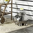 Safavieh Ceramic Elephant Stool in Silver