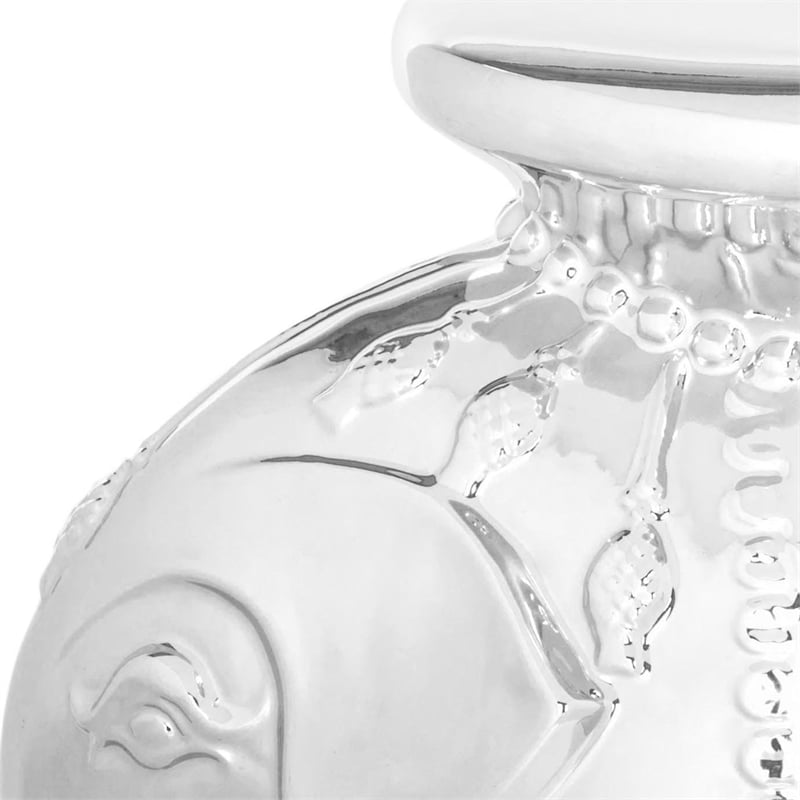 Safavieh Ceramic Elephant Stool in Silver