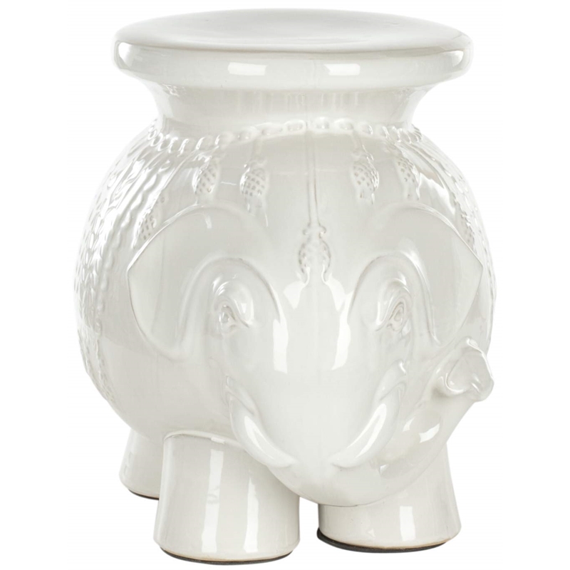 Safavieh Ceramic Elephant Stool in Navy