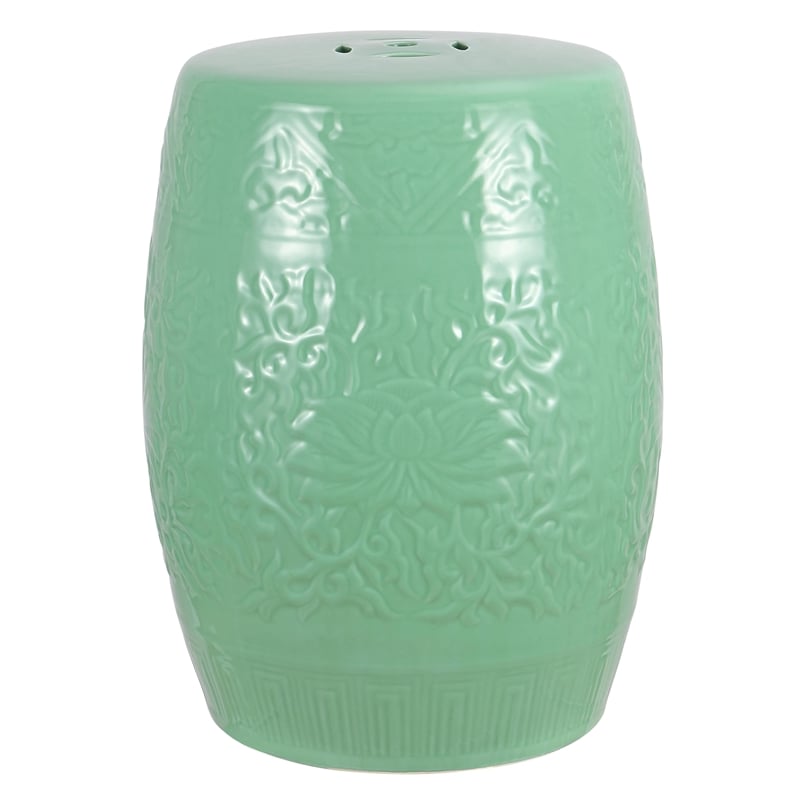 Safavieh Ceramic Garden Stool in Lime Green