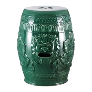 Safavieh Ceramic Chinese Dragon Stool in Green