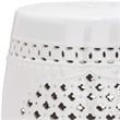 Safavieh Quatrefoil Ceramic Garden Stool in White