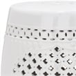Safavieh Quatrefoil Ceramic Garden Stool in White