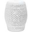 Safavieh Diamond Ceramic Garden Stool in White