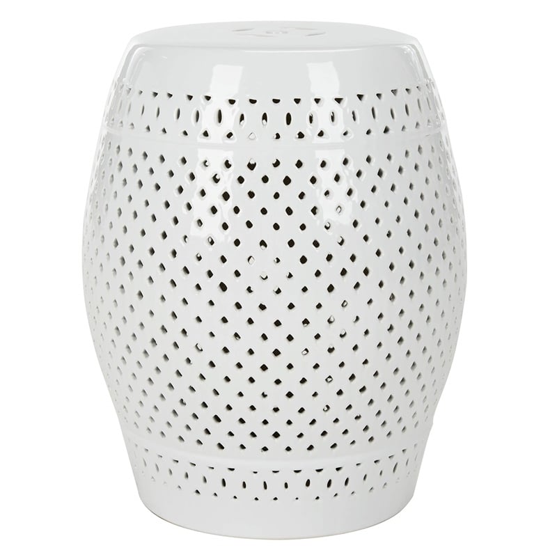 Safavieh Diamond Ceramic Garden Stool in Cream