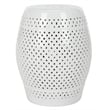 Safavieh Diamond Ceramic Garden Stool in Cream