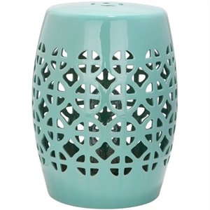 circle lattice ceramic garden stool