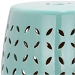 Safavieh Lattice Petal Ceramic Garden Stool in Robbins Egg Blue