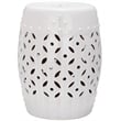 Safavieh Lattice Coin Ceramic Garden Stool in White