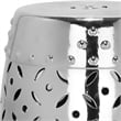 Safavieh Lattice Coin Ceramic Garden Stool in Silver
