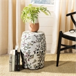 Safavieh Blooming Tree Ceramic Garden Stool in White / Multi-Color