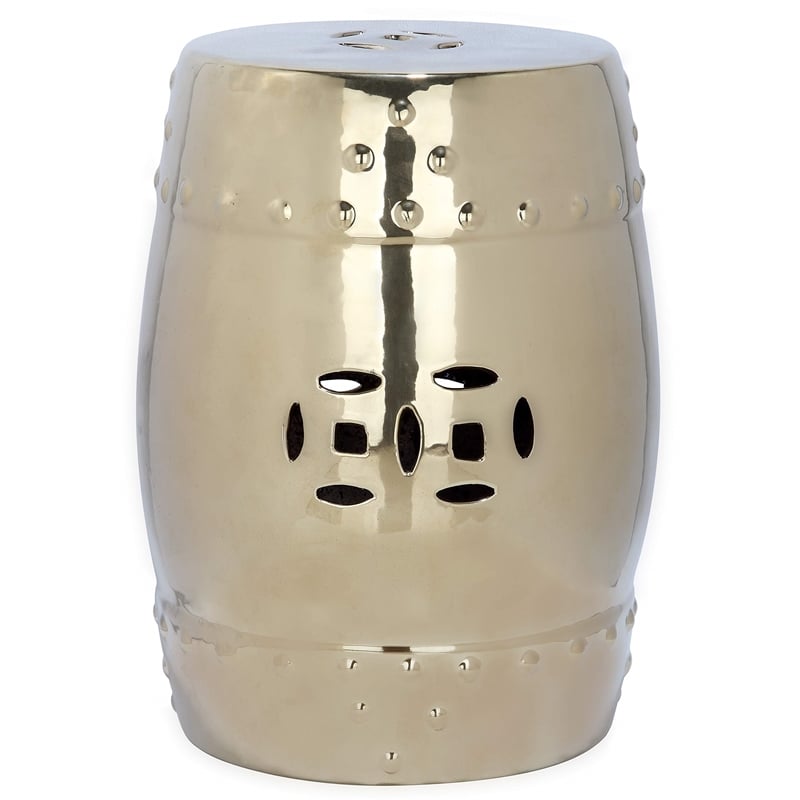 Safavieh Modern Ming Ceramic Garden Stool in Gold