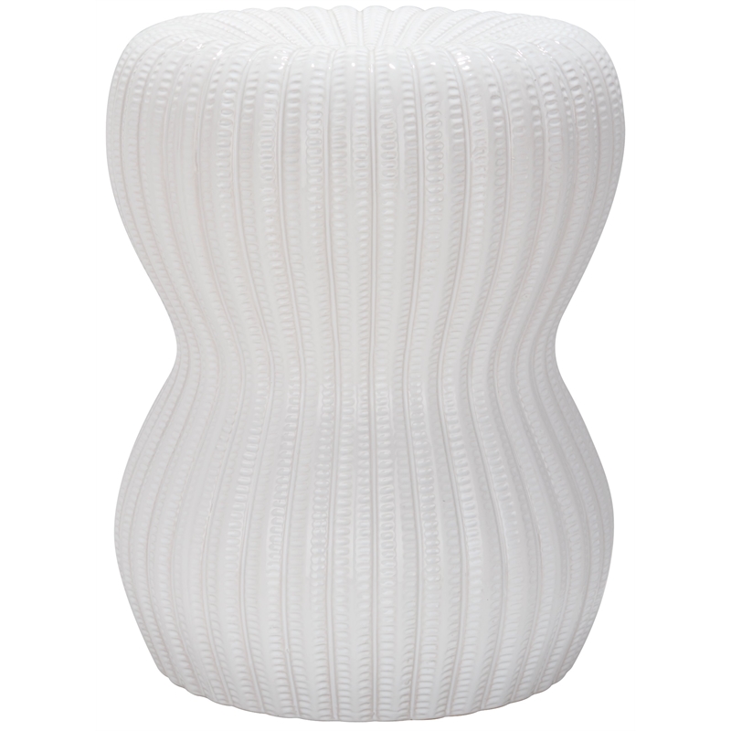 Safavieh Hour Glass Ceramic Garden Stool in White