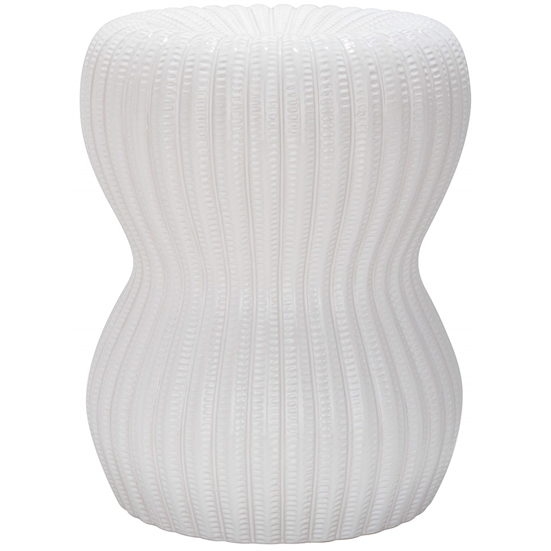 Safavieh Hour Glass Ceramic Garden Stool in White