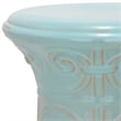 Safavieh Imperial Scroll Ceramic Garden Stool in Light Aqua