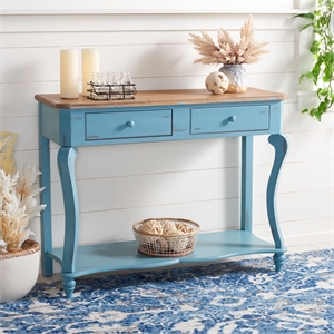 Safavieh Katie Wood Console Table in Dark Brown