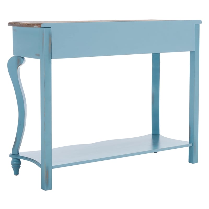 Safavieh Katie Wood Console Table in Dark Brown