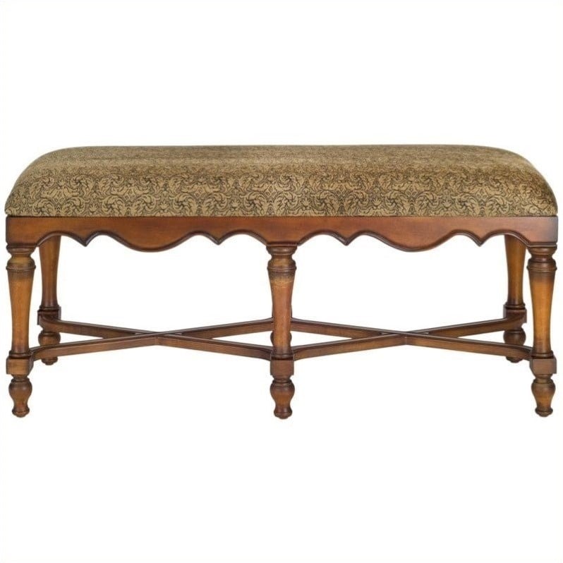 Safavieh Brittany Paisley Bench in Brown   AMH4029A