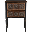 Safavieh Kenneth Birch and Iron Side Table in Dark Brown