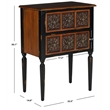 Safavieh Kenneth Birch and Iron Side Table in Dark Brown