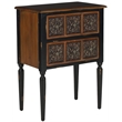Safavieh Kenneth Birch and Iron Side Table in Dark Brown