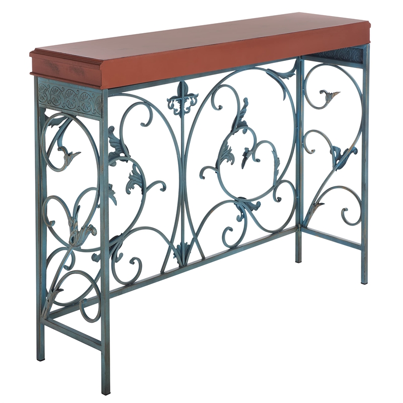 Safavieh Cynthia Birch and Iron Console in Brown